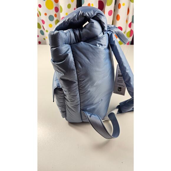 NEW Wildfox Parachute BACKPACK ski board Blue Puffy Nylon HANDBAG Lightweight - Picture 5 of 8